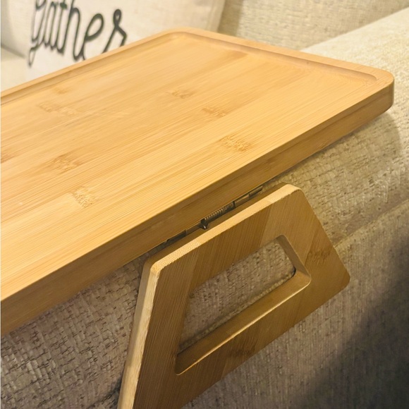 Natural Bamboo Sofa Arm Tray Table - Picture 6 of 8
